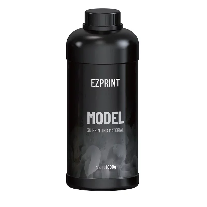Aidite Ezprint Dental Model Grey - FORJ Black plastic bottle of EZPRINT Model 3D printing material, 1000 g net weight, bottle top and cap visible