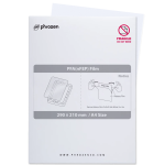 White packaging box featuring the Phrozen logo, a red 'Fragile Do Not Bend' symbol, and a gray banner reading 'PFA(nFEP) Film' with size '290 x 210 mm / A4 Size'