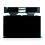 LCD screen module with circuit board and ribbon cables visible above the display on a white background