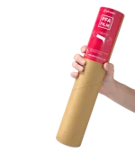PFA-2 - FORJ Hand holding a red cylindrical canister labeled 'PFA FILM' (release film) against a light background, with a brown paper core showing at the bottom field guide.