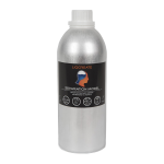 Aluminum bottle of LIQCREATE Separation Model photopolymer resin with black label and white cap